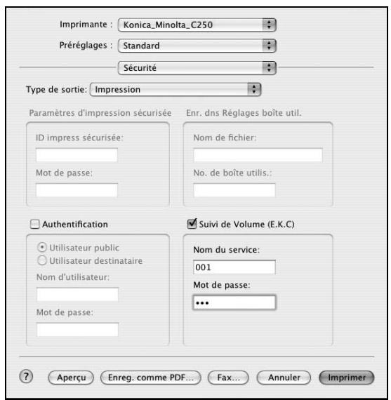 KONICA MINOLTA BIZHUB C250P - Procédure (pour mac OS x) - 1