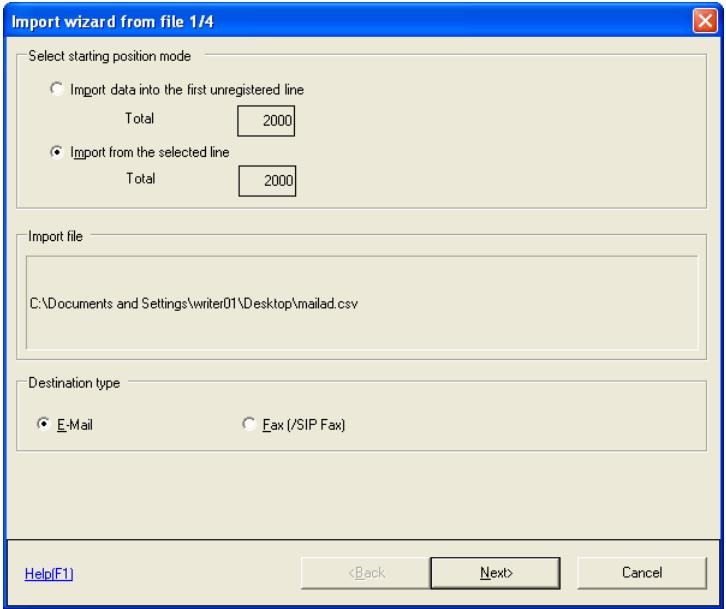 KONICA MINOLTA BIZHUB C30P - Set the starting position, and click Next. - 1
