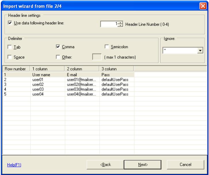 KONICA MINOLTA BIZHUB C30P - Set the import method, and click Next. - 1