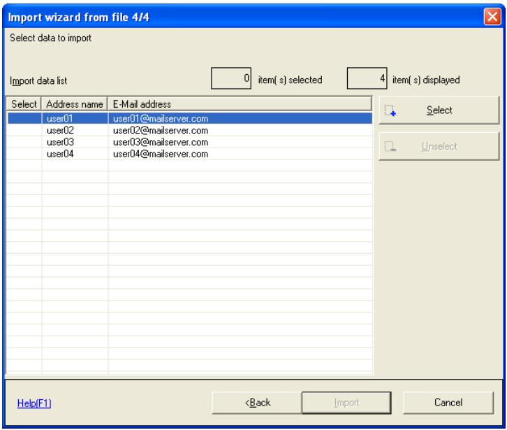 KONICA MINOLTA BIZHUB C30P - Set data to import, and click Import. - 1