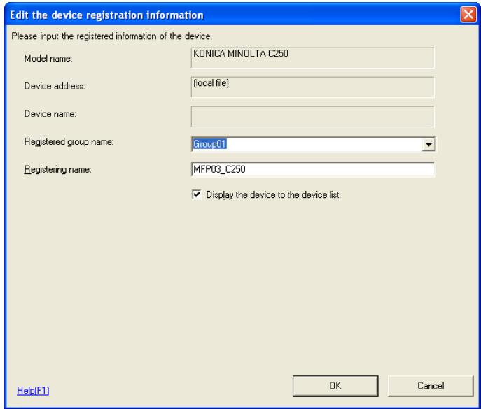 KONICA MINOLTA BIZHUB C30P - For Devices Registered from Local File - 1