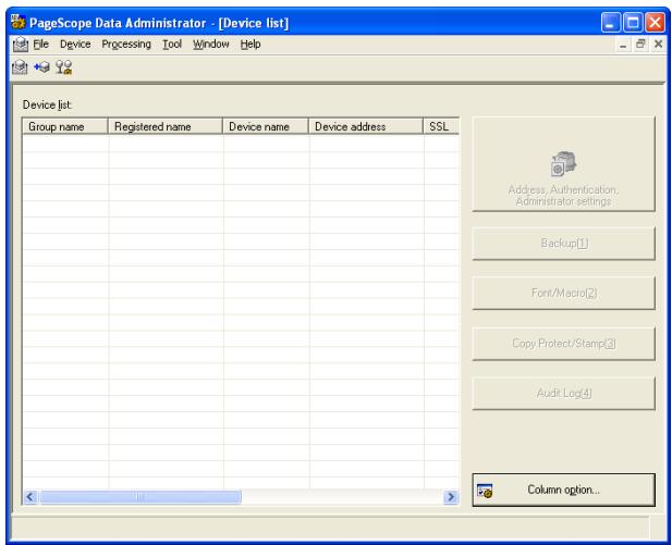 KONICA MINOLTA BIZHUB C30P - Device List Screen - 1