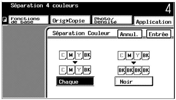 KONICA MINOLTA C350 UTILISATION EXPERTE - Dans l'écran Création, appuyez sur [Séparation Couleurs]. - 2