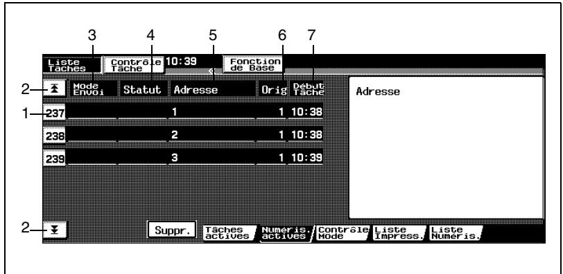 KONICA MINOLTA C350 UTILISATION EXPERTE - Ecran Numérisations actives - 1