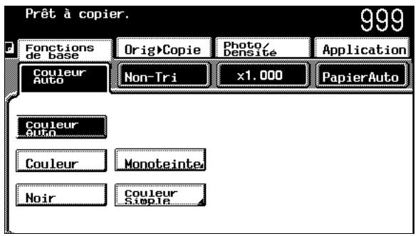 KONICA MINOLTA C350 UTILISATION EXPERTE - Pour sélectionner le réglage Couleur - 1
