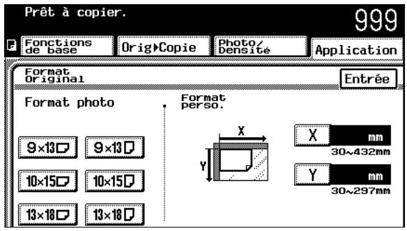 KONICA MINOLTA C350 UTILISATION EXPERTE - En général, le format du document est détecté automatiquement. Cependant, si vous souhaitez spécifier le format du document, appuyez sur [Entrée Format Orig.]. - 3