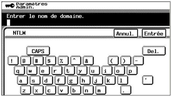 KONICA MINOLTA C350 UTILISATION EXPERTE - Tapez le nom de domaine pour NTLM et appuyez sur [Entrée]. - 1