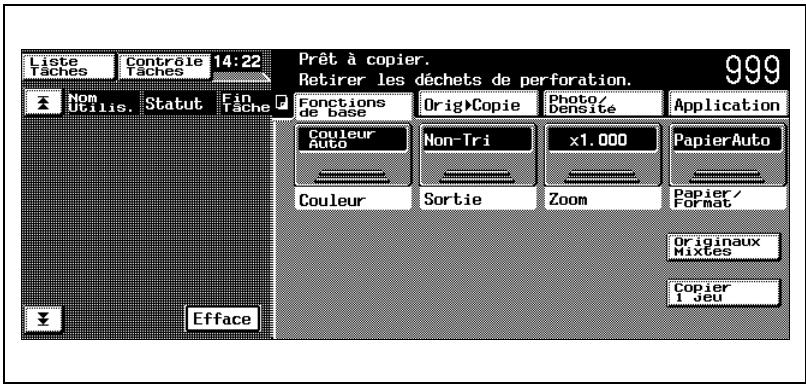 KONICA MINOLTA C350 UTILISATION EXPERTE - Quand le message “Retirer les déchets de perforation.” apparaît - 1