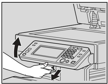 KONICA MINOLTA C350 UTILISATION EXPERTE - Pour régler l'inclinaison du panneau de contrôle - 4