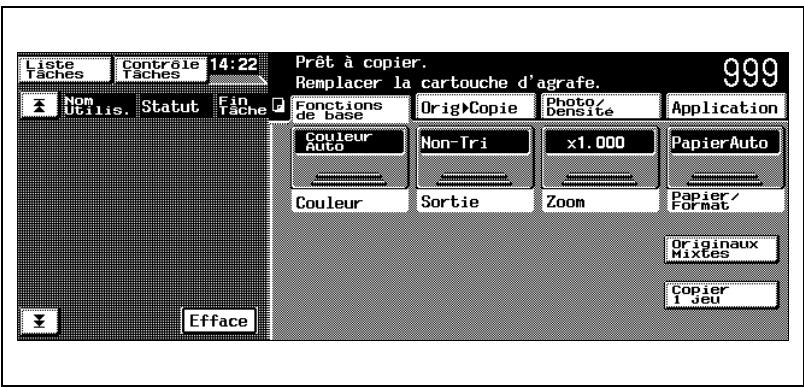 KONICA MINOLTA C350 UTILISATION EXPERTE - Quand le message “Remplacer la cartouche d'agrafe.” apparaît - 1
