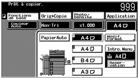 KONICA MINOLTA C350 UTILISATION EXPERTE - Sélection du magasin papier - 1