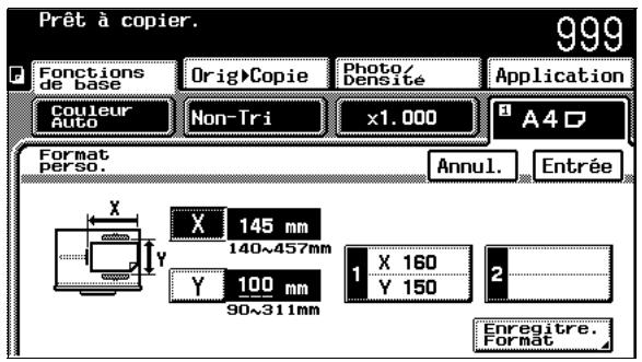 KONICA MINOLTA C350 UTILISATION EXPERTE - Sélection d'un format de papier non-standard (personnalisé) - 1