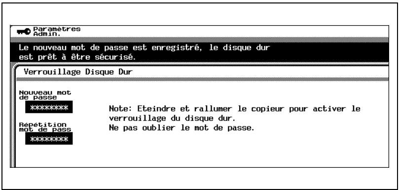 KONICA MINOLTA C350 UTILISATION EXPERTE - Réintroduisez le mot de passe et appuyez sur [Entrée]. - 1