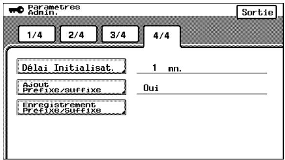 KONICA MINOLTA C350 UTILISATION EXPERTE - Paramétrage de la fonction “Enregistrement Préfixe/Suffixe” - 1
