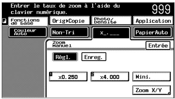 KONICA MINOLTA C350 UTILISATION EXPERTE - Rappel d'un taux zoom manuel enregistré en mémoire - 1
