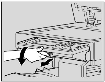 KONICA MINOLTA C350 UTILISATION EXPERTE - Pour régler l'inclinaison du panneau de contrôle - 1
