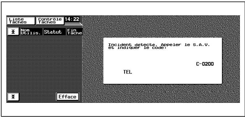 KONICA MINOLTA C350 UTILISATION EXPERTE - Quand le message “Incident détecté.” apparaît - 1