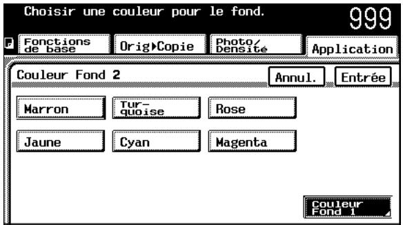 KONICA MINOLTA C350 UTILISATION EXPERTE - Sélectionnez la couleur souhaitée, puis appuyez sur [Entrée]. - 2