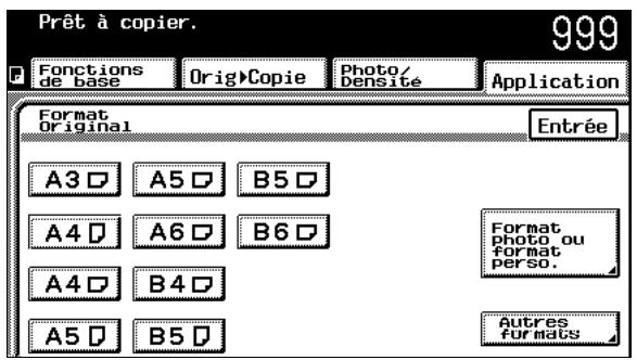KONICA MINOLTA C350 UTILISATION EXPERTE - En général, le format du document est détecté automatiquement. Cependant, si vous souhaitez spécifier le format du document, appuyez sur [Entrée Format Orig.]. - 1