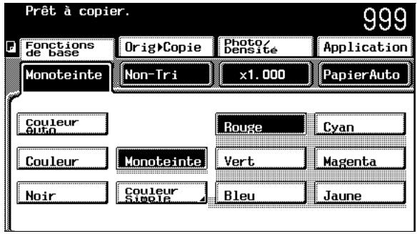 KONICA MINOLTA C350 UTILISATION EXPERTE - Pour sélectionner le réglage Couleur - 2