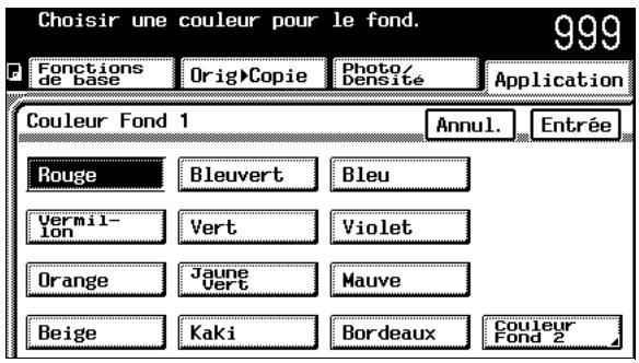 KONICA MINOLTA C350 UTILISATION EXPERTE - Sélectionnez la couleur souhaitée, puis appuyez sur [Entrée]. - 1