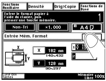 KONICA MINOLTA DI200 UTILISATION EXPERTE - Sauvegarder un format de papier personnalisé pour le chargeur feuille à feuille - 5
