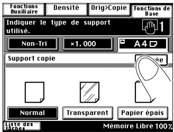 KONICA MINOLTA DI200 UTILISATION EXPERTE - Définir le type de papier pour le chargeur feuille à feuille - 3