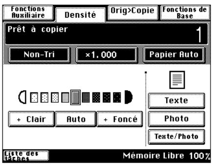 KONICA MINOLTA DI200 UTILISATION EXPERTE - Paramètres de densité - 1