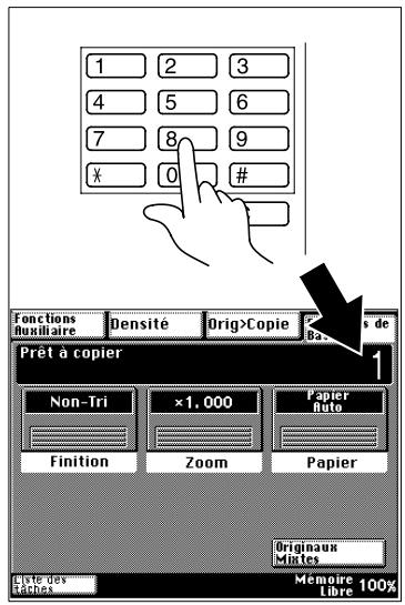 KONICA MINOLTA DI200 UTILISATION EXPERTE - Indiquer le nombre de photocopies - 1