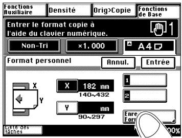 KONICA MINOLTA DI200 UTILISATION EXPERTE - Sauvegarder un format de papier personnalisé pour le chargeur feuille à feuille - 2