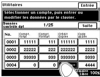 KONICA MINOLTA DI200 UTILISATION EXPERTE - Générer des limites de copies pour les codes administrateur - 2