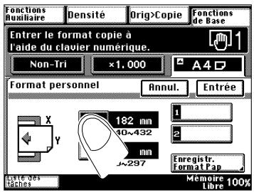 KONICA MINOLTA DI200 UTILISATION EXPERTE - Définir le format de papier pour le chargeur feuille à feuille - 2