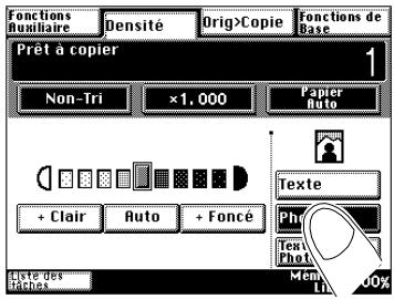 KONICA MINOLTA DI200 UTILISATION EXPERTE - Modifier le mode de densité - 2