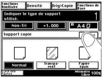 KONICA MINOLTA DI200 UTILISATION EXPERTE - Définir le type de papier du 1ER bac d'alimentation papier - 6