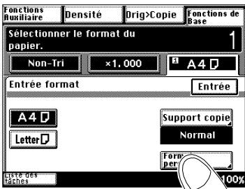 KONICA MINOLTA DI200 UTILISATION EXPERTE - Rappeler le format de papier sauvegardé pour le 1ER bac d'alimentation papier - 4