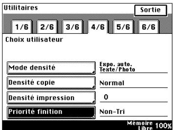KONICA MINOLTA DI200 UTILISATION EXPERTE - Définir les choix utilisés - 4