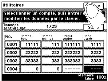 KONICA MINOLTA DI200 UTILISATION EXPERTE - Définir les codes d'accès - 4
