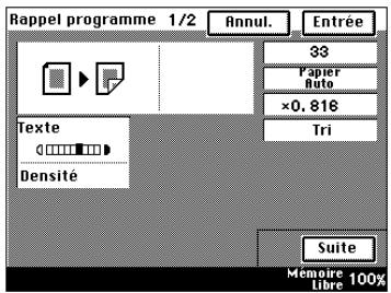 KONICA MINOLTA DI200 UTILISATION EXPERTE - Rappeler un programme de copie sauvegardé - 4