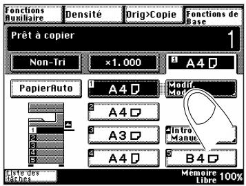 KONICA MINOLTA DI200 UTILISATION EXPERTE - Définir le type de papier du 1ER bac d'alimentation papier - 3