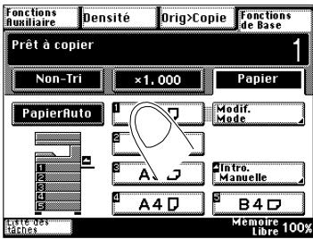 KONICA MINOLTA DI200 UTILISATION EXPERTE - Rappeler le format de papier sauvegardé pour le 1ER bac d'alimentation papier - 2