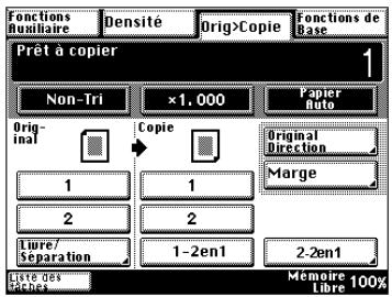 KONICA MINOLTA DI200 UTILISATION EXPERTE - Modifiez au besoin les paramètres original>copie comme p. ex. - 1