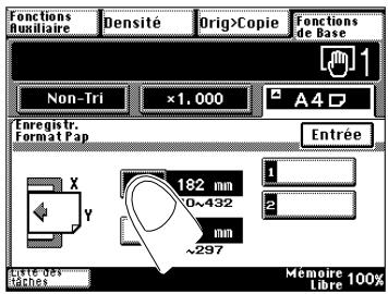 KONICA MINOLTA DI200 UTILISATION EXPERTE - Sauvegarder un format de papier personnalisé pour le chargeur feuille à feuille - 3