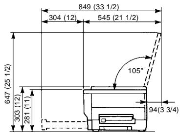 KONICA MINOLTA EP1030 - Espace requis - 1