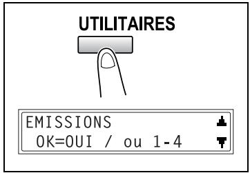 KONICA MINOLTA FK 118OR 7216 7220 - Sélectionner le menu "emissions - 1