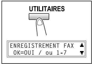 KONICA MINOLTA FK 118OR 7216 7220 - Pour sélectionner le menu "enregistrement FAX - 1