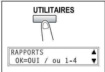 KONICA MINOLTA FK 118OR 7216 7220 - Sélectionner le menu "rapports - 1