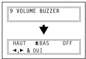 KONICA MINOLTA FK 118OR 7216 7220 - Spécification du réglage "volume BUZZER - 1
