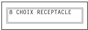 KONICA MINOLTA FK 118OR 7216 7220 - Spécification du réglage “choix receptacle - 1