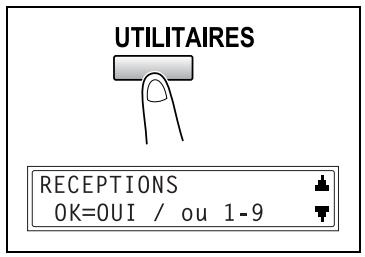 KONICA MINOLTA FK 118OR 7216 7220 - Sélectionner le menu "RECEPTIONS - 1
