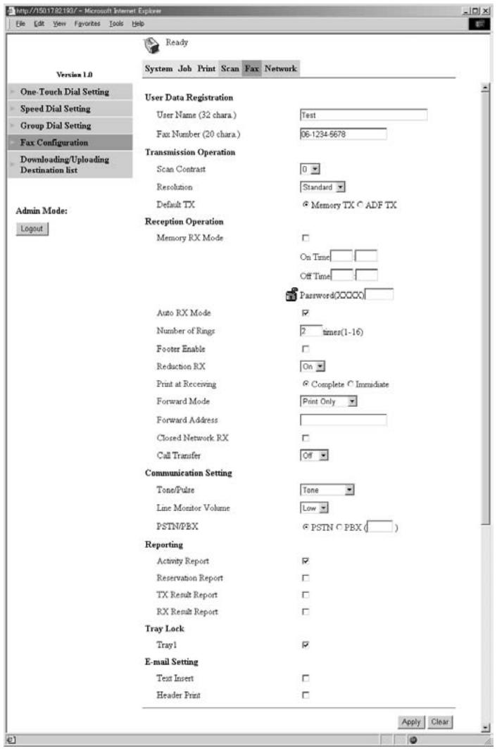 KONICA MINOLTA FK 118OR 7216 7220 - Spécification du réglage “nom utilisateur - 3